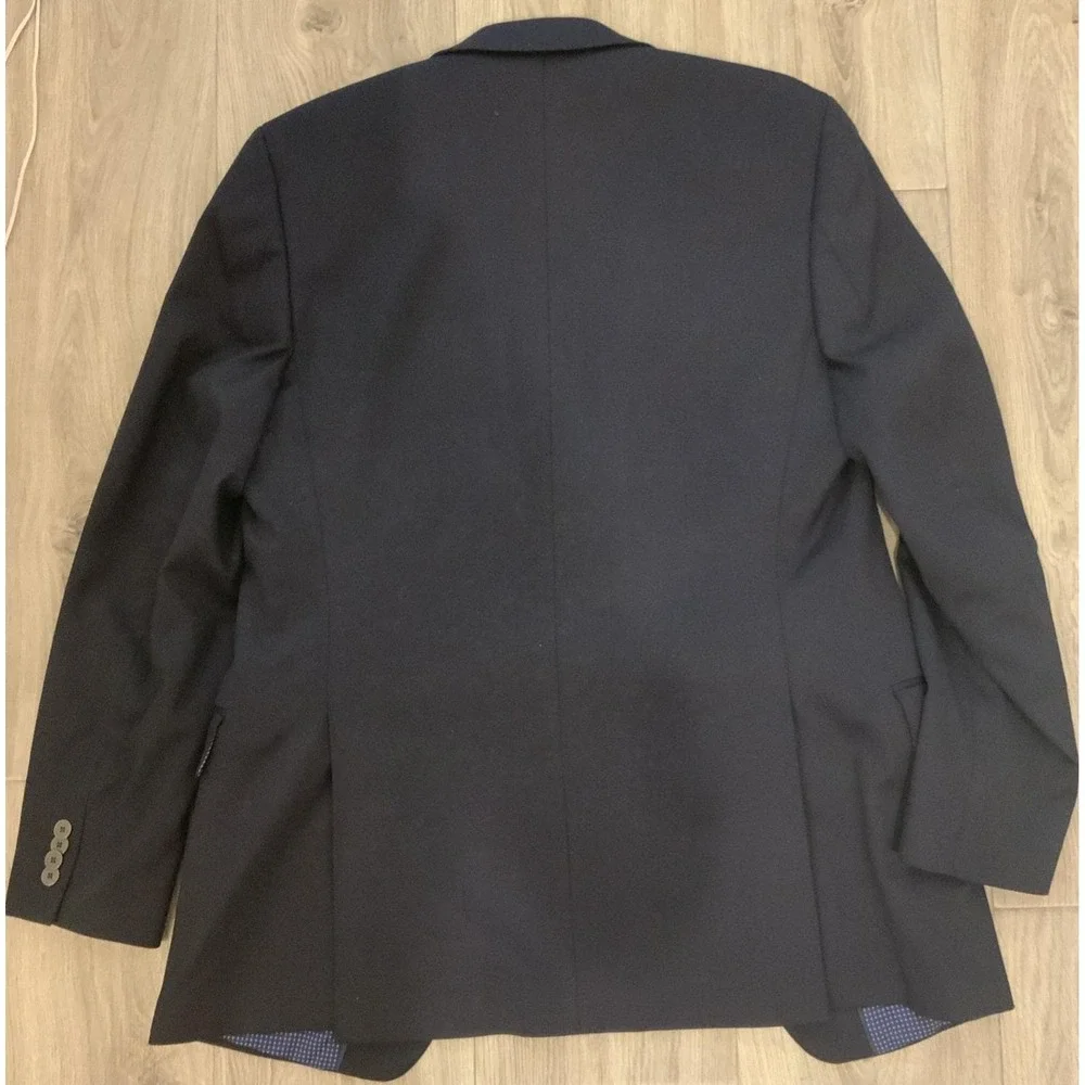Michael Kors Rn 90736 38l Navy Suit Coat Multiple Interior Pockets